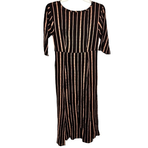 Ace & Jig Black Striped cotton maxi Dress boho festival hippie cottagecore - Picture 4 of 10